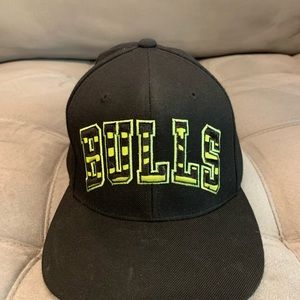 Chicago Bulls NBA Mitchell & Ness Snapback Cap Black/Neon Green